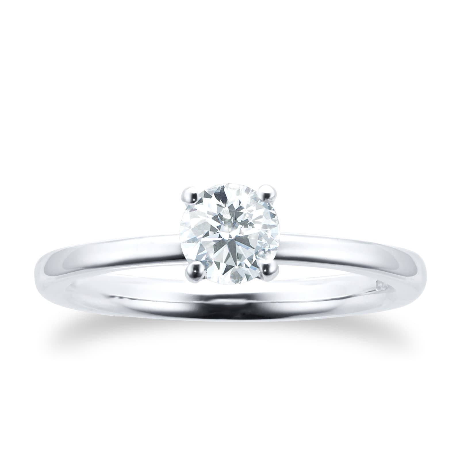 18ct White Gold 0.50ct Diamond Solitaire Engagement Ring image