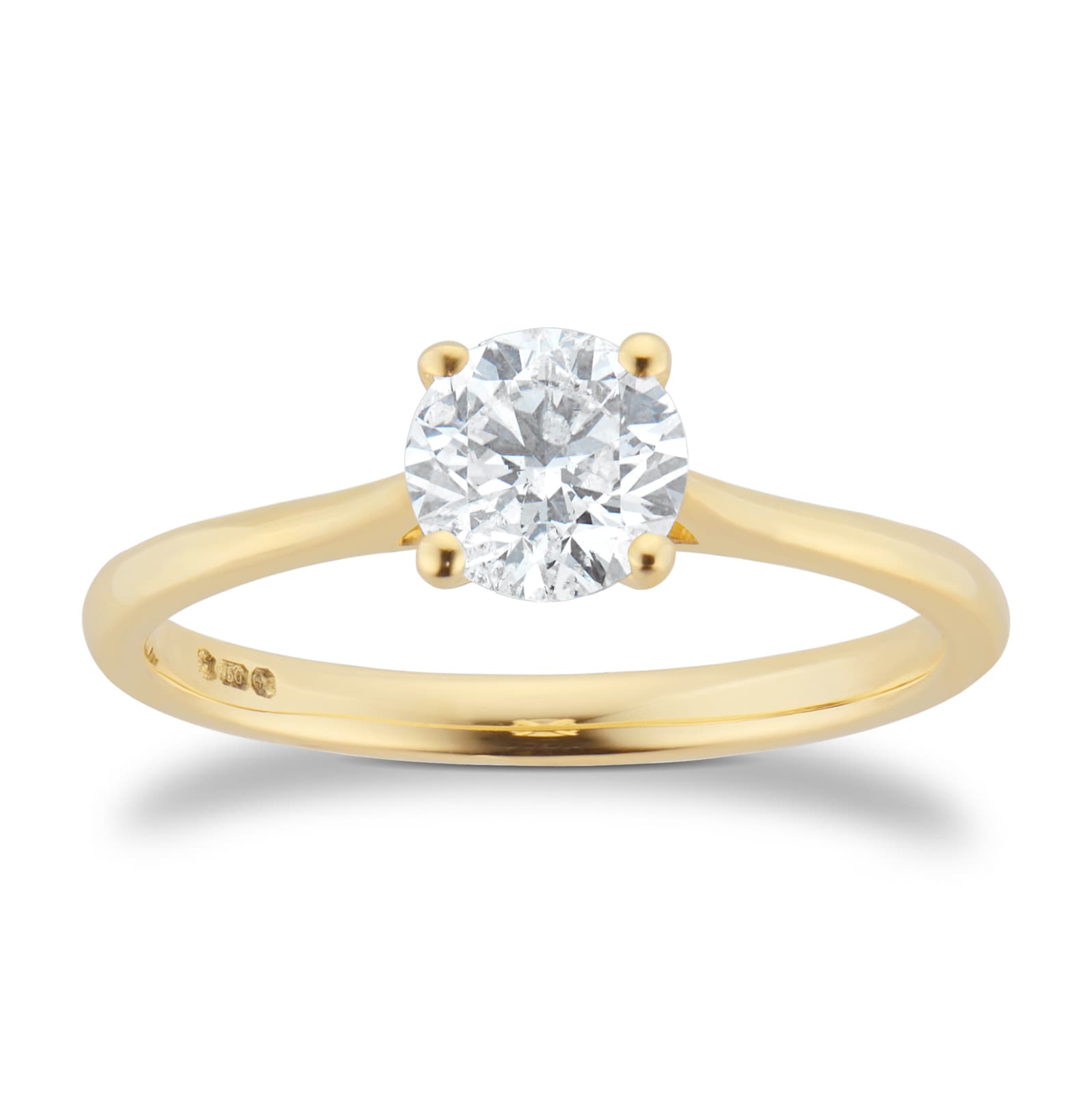 18ct Yellow Gold 0.80cttw Brilliant Cut Diamond Solitaire Engagement Ring image
