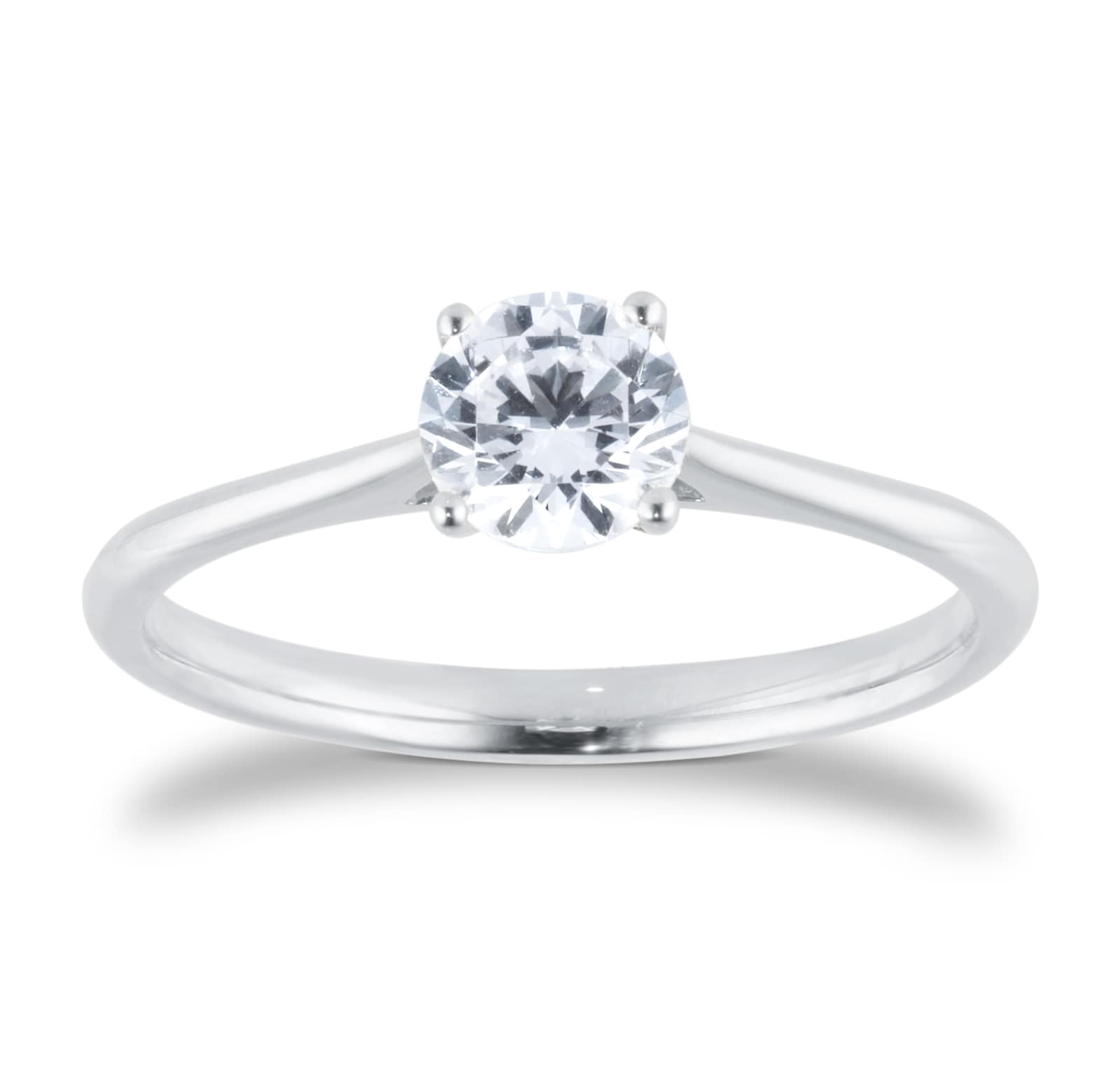 Platinum 0.70cttw Brilliant Cut Diamond Solitaire Engagement Ring image