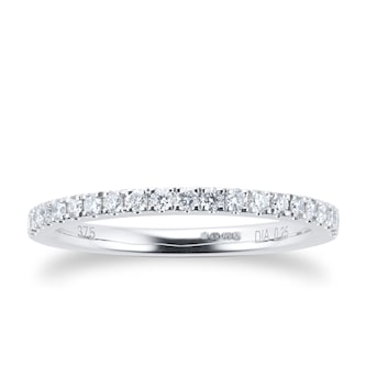 Goldsmiths 9ct White Gold Claw Set Skinny 0.25ct Diamond Ring