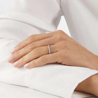 Goldsmiths 9ct White Gold Claw Set Skinny 0.25ct Diamond Ring