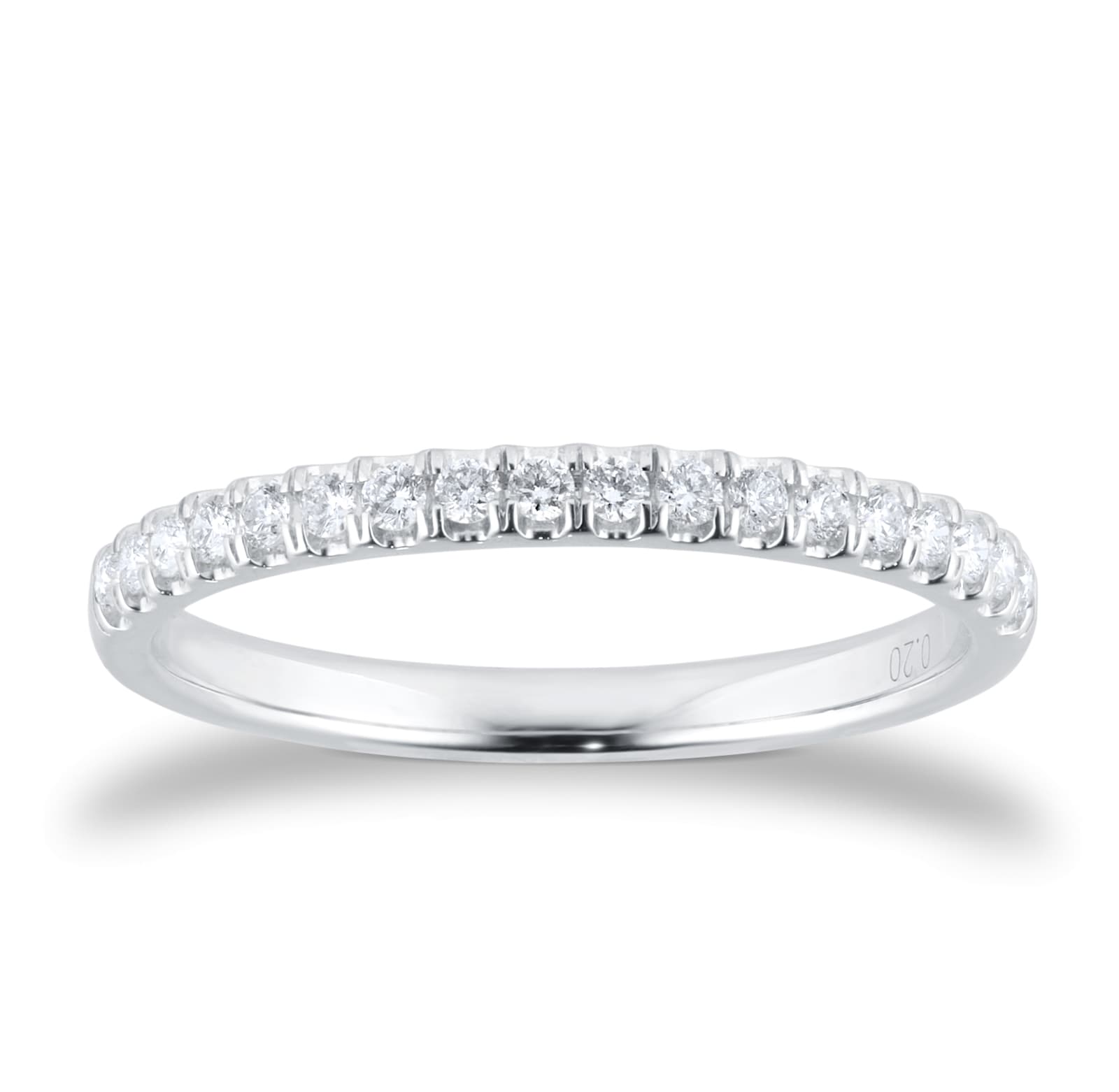 9ct White Gold 0.20cttw Brilliant Cut Diamond Stacker Eternity Ring image