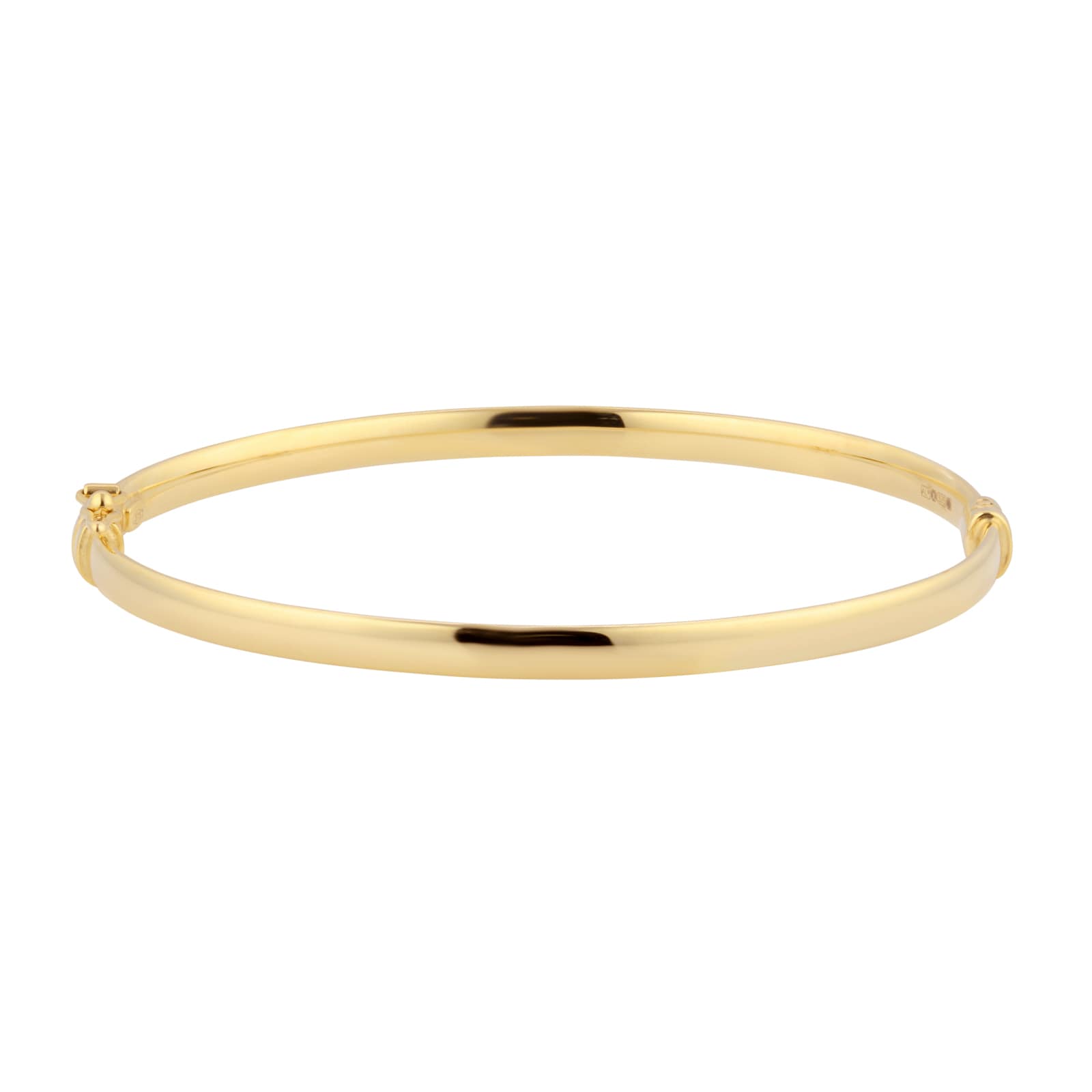9ct Yellow Gold Slim Plain Bangle image