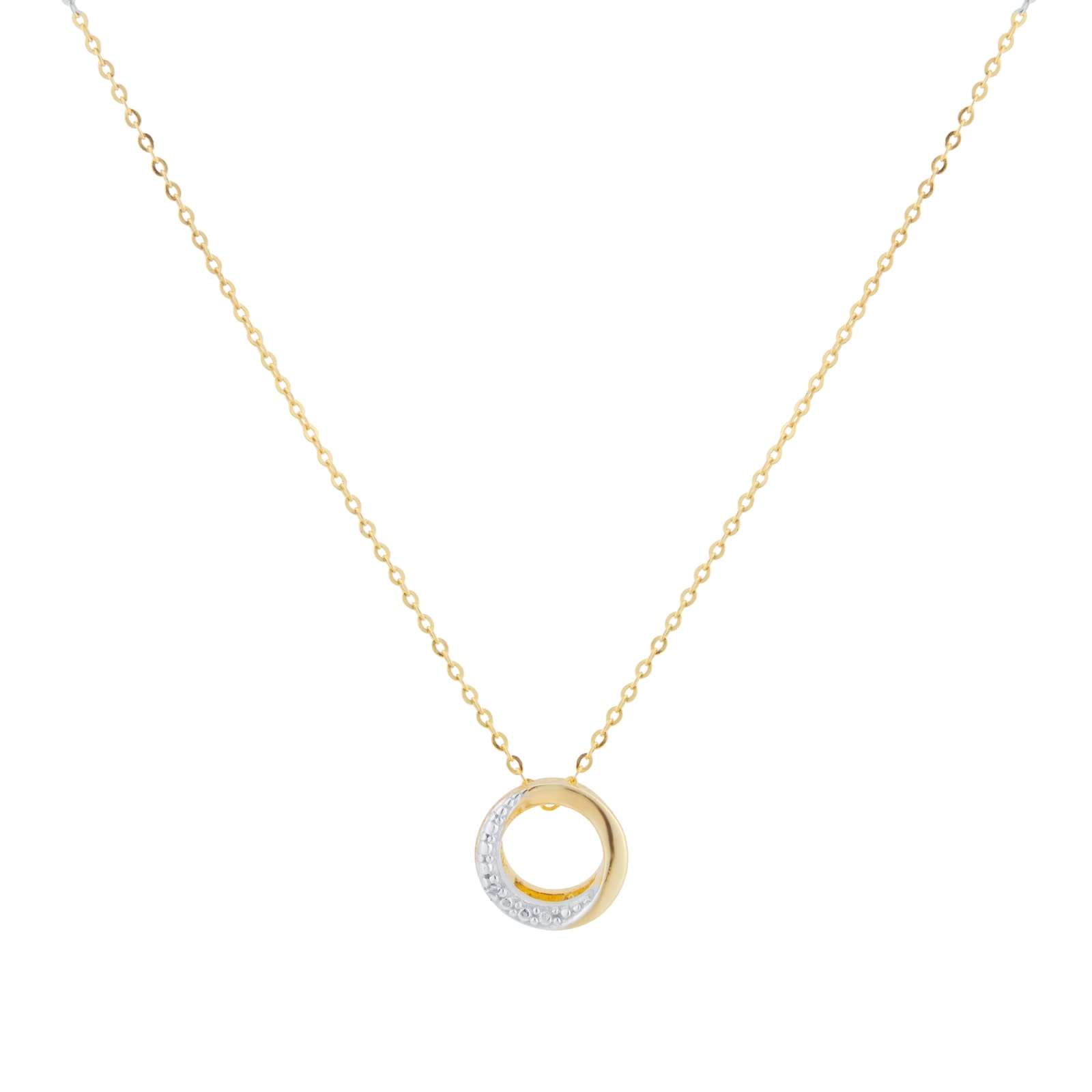 9ct Yellow Gold Diamond Circle Pendant image