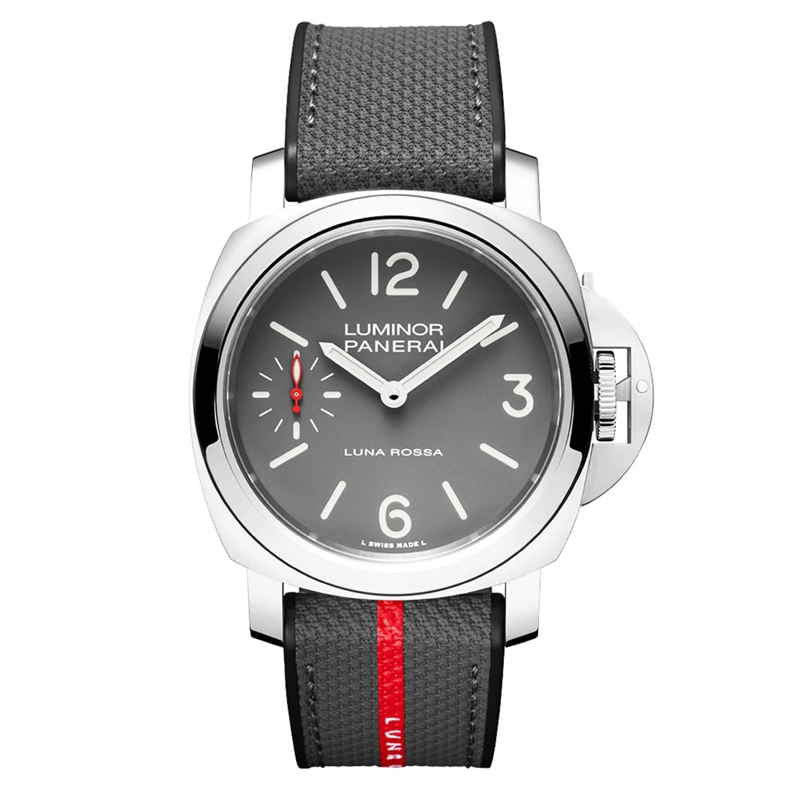 Luminor Tre Giorni Luna Rossa 44mm Mens Watch Grey - Interchangeable Strap image