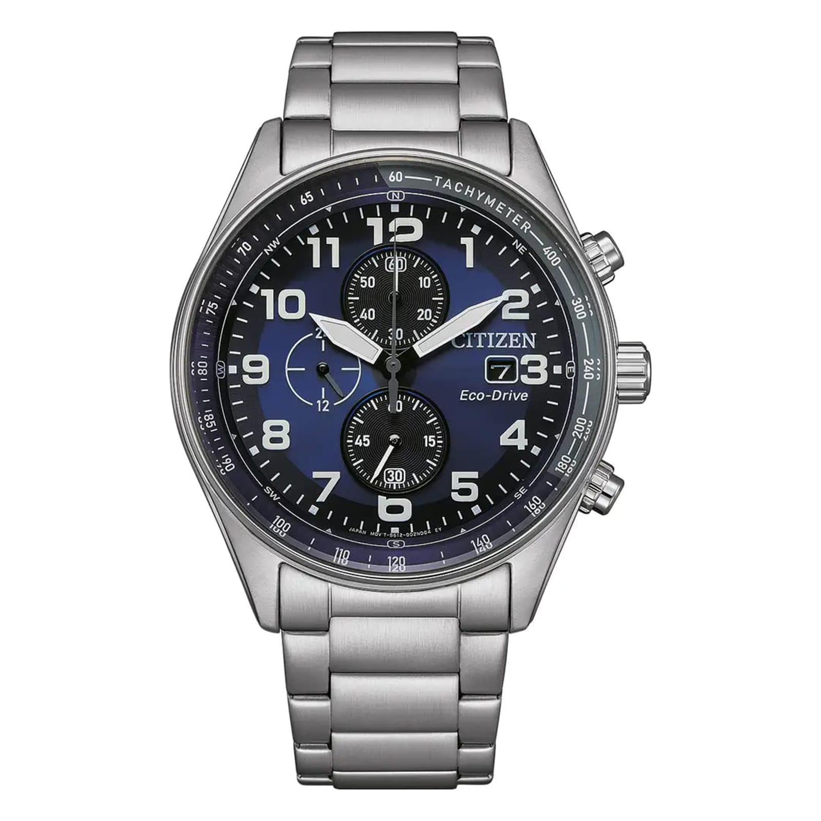 Eco Drive Chronograph 43mm Exclusive Mens Watch Blue image