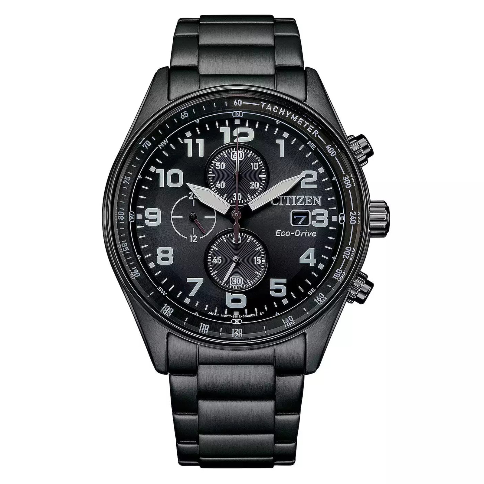 Eco-Drive Chronograph 43mm Exclusive Mens Watch Black image
