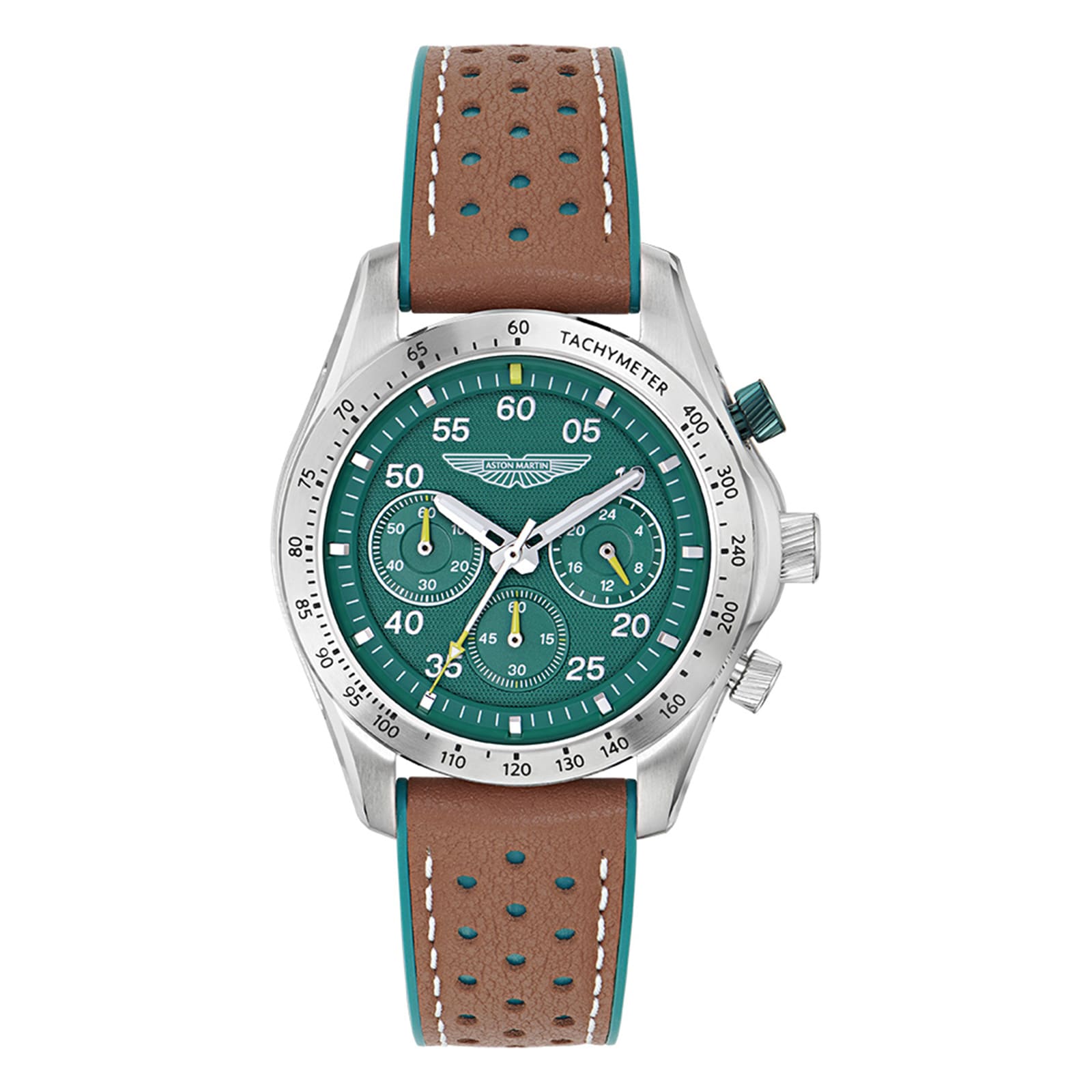 Quartz 42mm Mens Watch Green Dial image