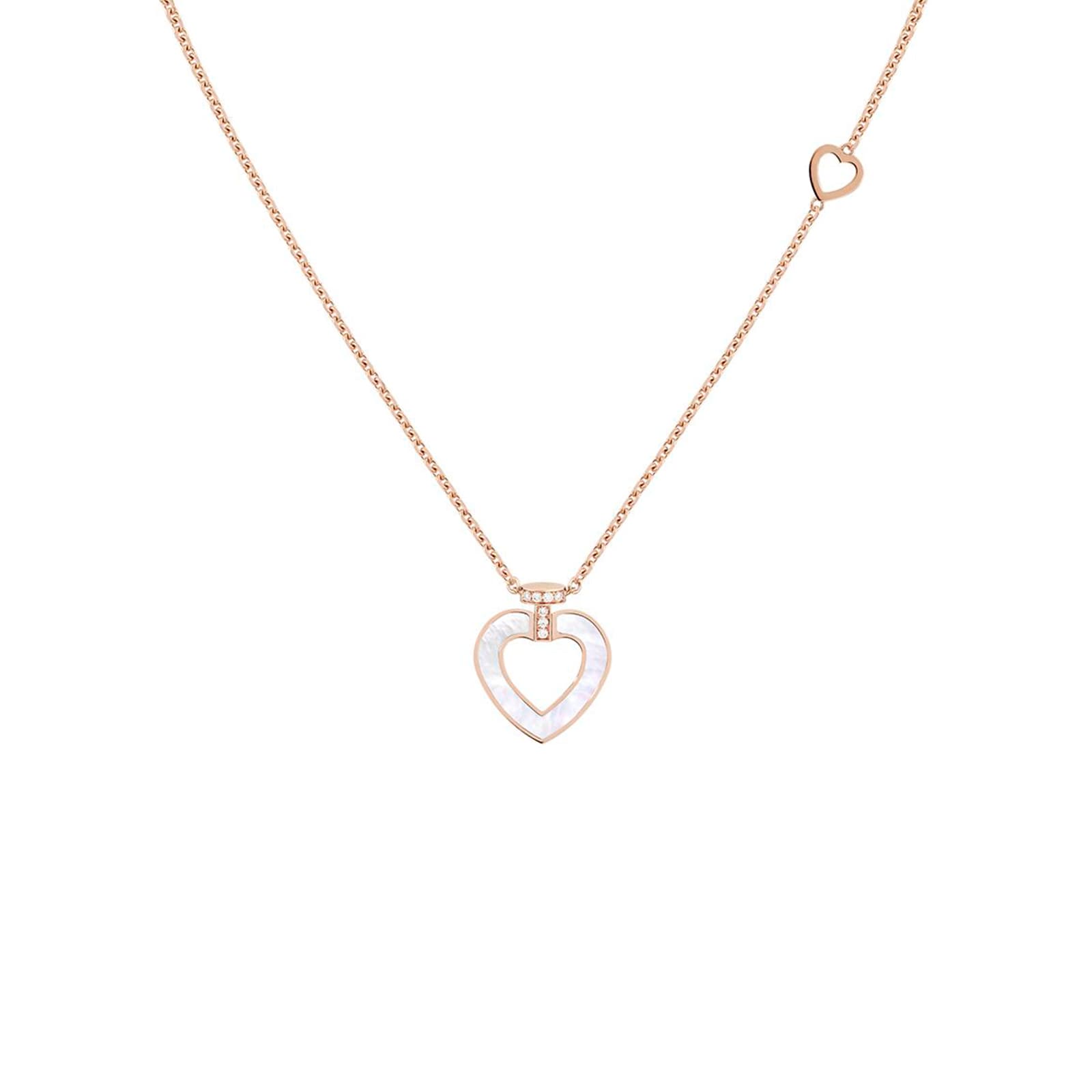 Pretty Woman 18ct Rose Gold Mother of Pearl & Malachite Necklace image