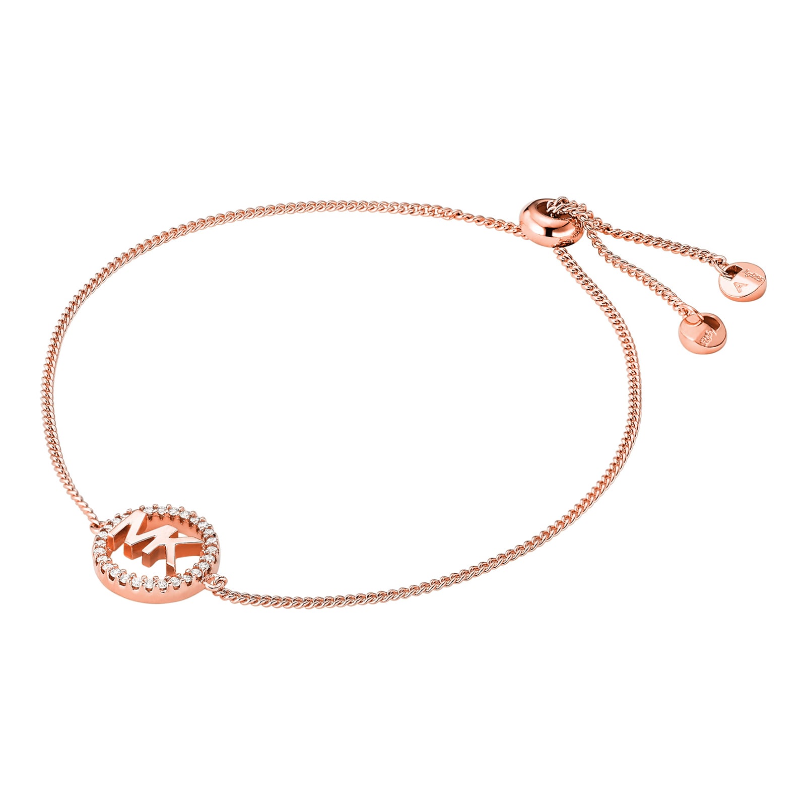 Rose Gold Coloured MK Logo Slider Bracelet image