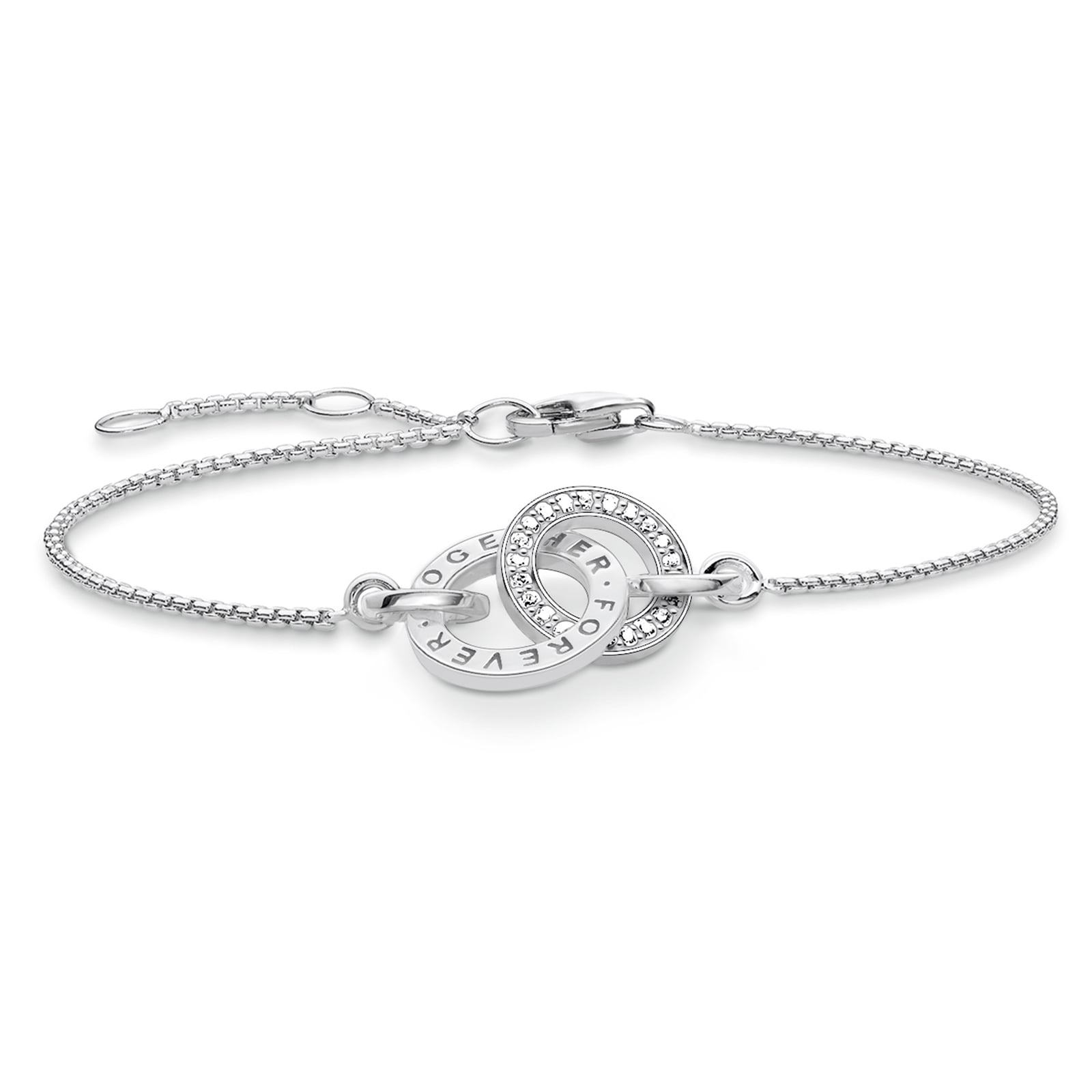 Sterling Silver Cubic Zirconia 16.5-19.5cm Bracelet image