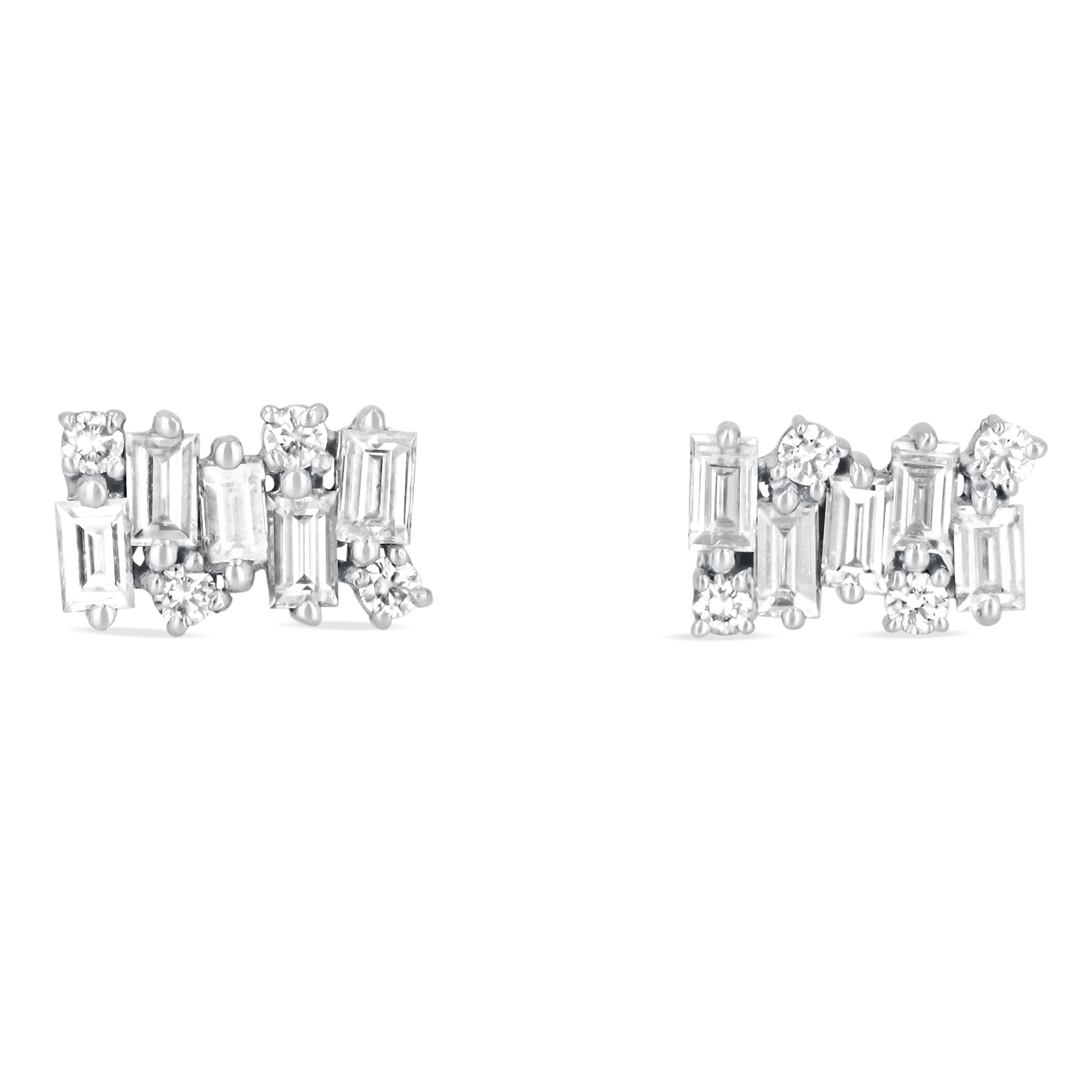 18ct White Gold Shimmer 0.50cttw Diamond Stud Earrings image
