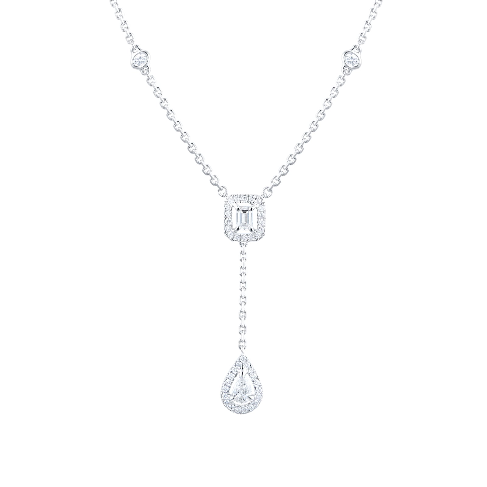 My Twin Tie 0.36cttw Diamond Necklace image
