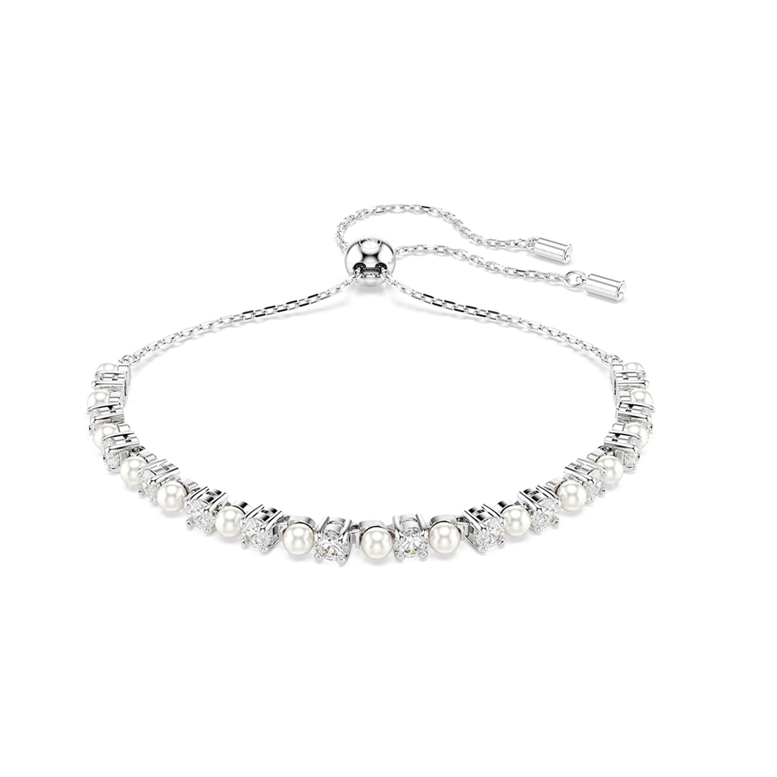 Matrix Silver Coloured Cubic Zirconia & Pearl Bracelet image
