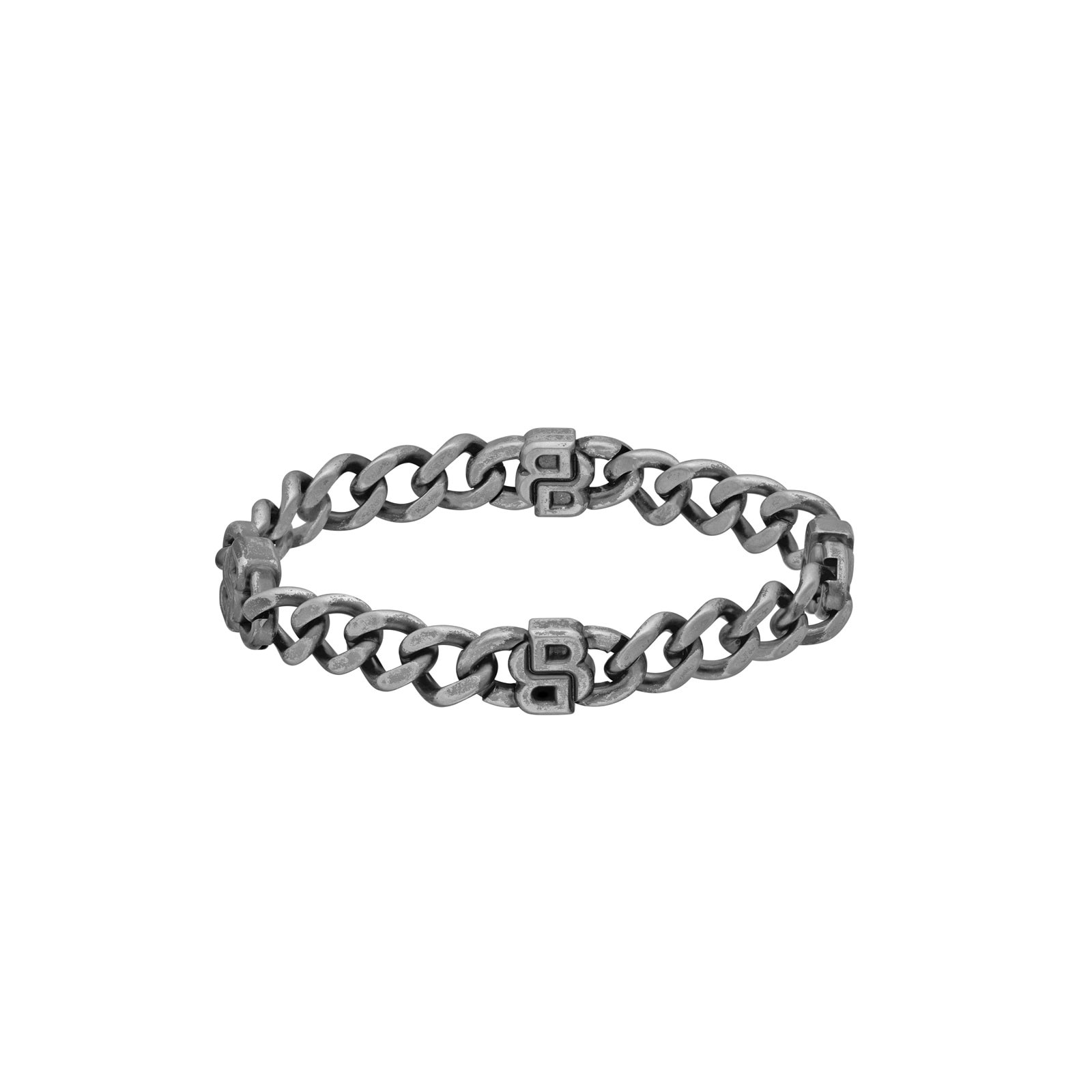 BOSS Gents BOSS Double B Black Stainless Steel Link Bracelet