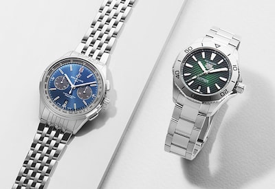 Image of TAG Heuer and Breitling watches on Interest Free Credit Banner image