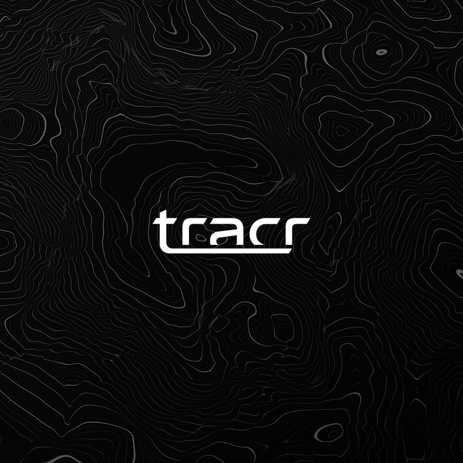 Graphic black and white fine line image with TRACR logo.