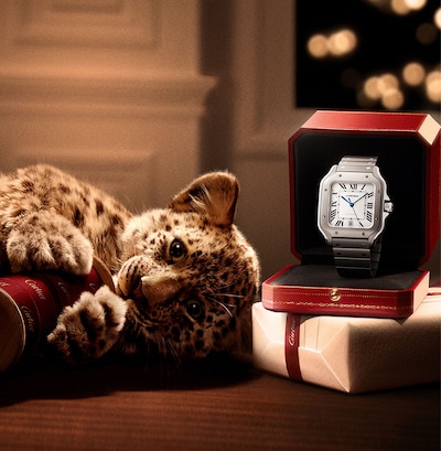 Cartier Christmas Campaign - Santos de Cartier - Tap to Shop image
